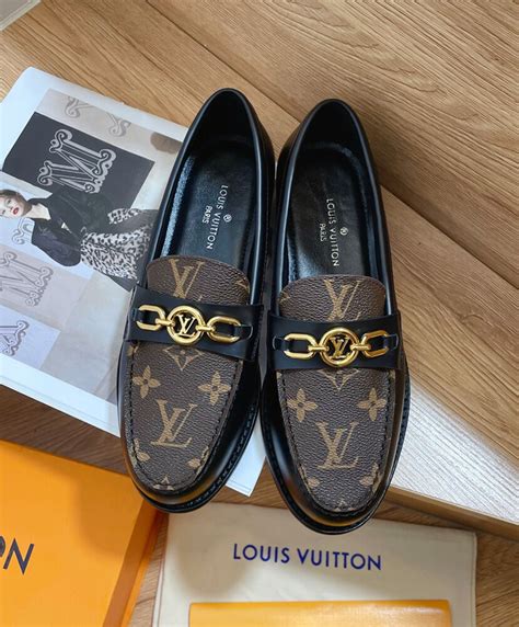 louis vuitton brown logo loafers|Louis Vuitton designer flats.